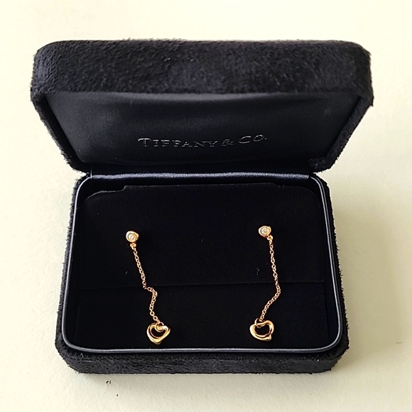 Tiffany & Co. Diamond by the Yard Open Heart Earrings - Picture 2 of 7